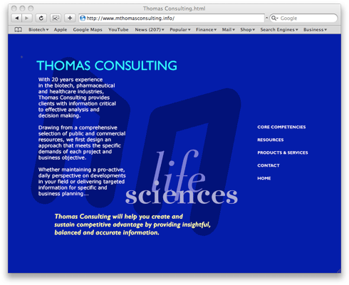 thomas consulting home page